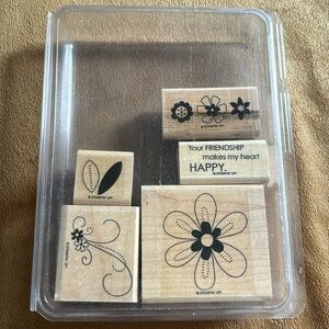Stampin' Up! Friendship Blooms Stamps Set of 5 Stamps